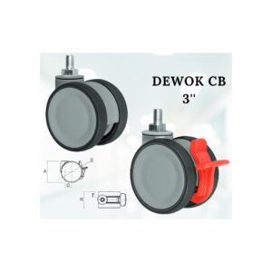 RUEDA DOBLE DEWOK CB 3″ SIN FRENO