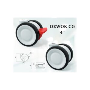 RUEDA HOSPITALARIA DOBLE DEWOK CB 4″ SIN FRENO
